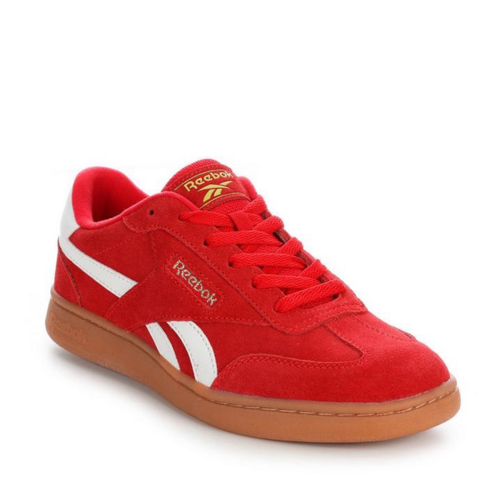 Reebok Red White Suede Sneakers